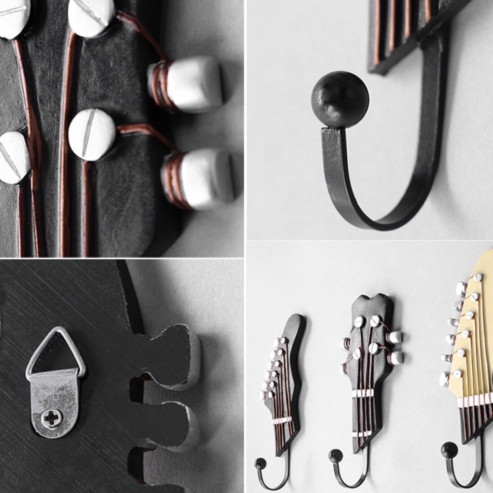 Guitar Themed Decor Wall Hooks - Set of 3 - Picture 4 of 6